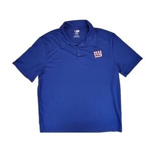 NFL New York Giants Royal‎ Blue Team Apparel Polo Shirt Mens XL